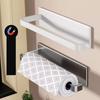 Магнитный держатель для бумажных полотенец для холодильника, не требующий сверления, держатель для салфеток, самоклеящийся настенный держатель для салфеток, органайзер для кухни, экономящий место, для шкафов, автодомов