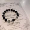 Exquisite Black  Beaded Bracelet For Women Ins Style Trendy Cool Bracelet  Simple Jewelry Party Gift