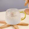 Кружка для чая 330 мл с желтой ручкой, стеклянная кружка с чеканным узором, креативный пивной бокал, классическая термостойкая чашка для воды, кружка для гостеприимства