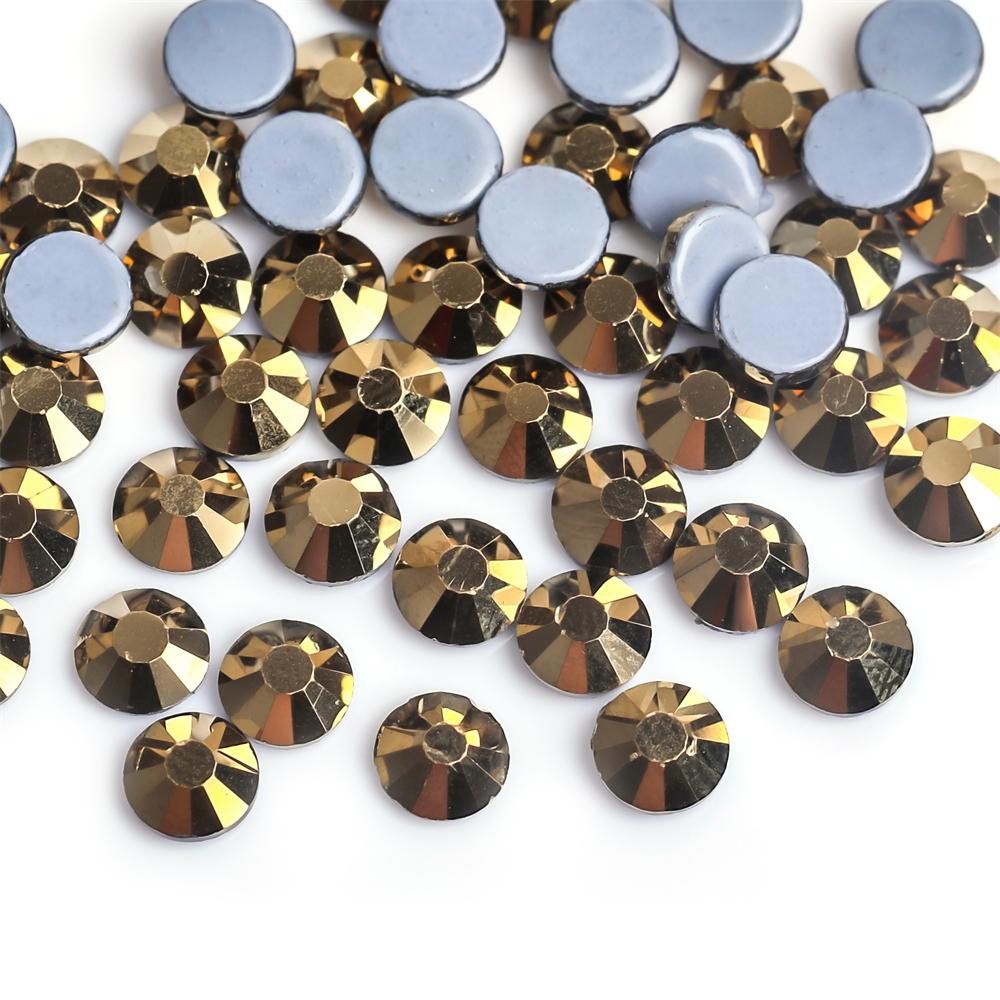 SS6-SS30 40 цветов кристалл AB лучше DMC горячая фиксация стразы, стеклянные стразы горячая фиксация термоприклеиваемые стразы швейные и тканевые украшения