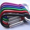50 шт. цветной брелок-карабин из алюминия с D-образным кольцом, пряжкой, пружинным карабином, зажимом для ключей, для кемпинга, повседневного использования