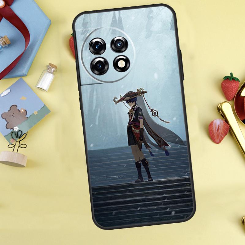 Чехол Scaramouche Genshin Impact для OnePlus 8T 10T 13 13R 12 12R 11 10 Pro OnePlus Nord CE 4 2 3 Lite N30 N20 N10 Case