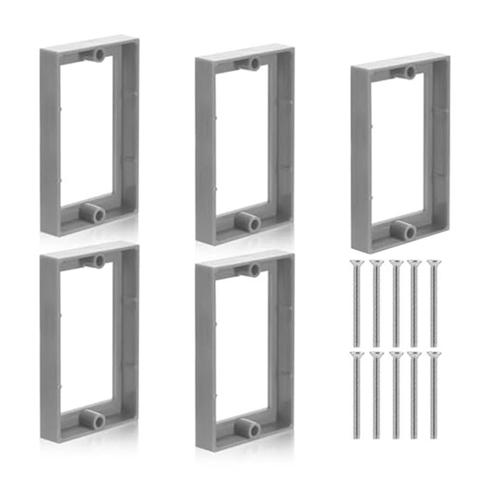 A84E-5Pcs 1/2Inch Single Gang Receptacle Outlet Box Extenders, Electric Outlet Extender Box With 10Screws Receptacle Extender