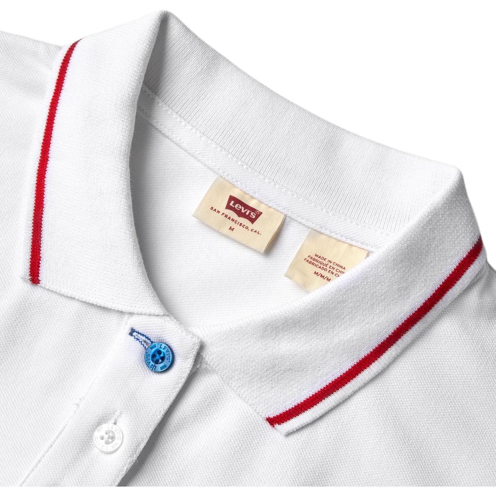 Levis SS24 Paris Limited Edition Capsule Collection Polo Shirt With Embroidered Logo Women Tops White 0023U-0000