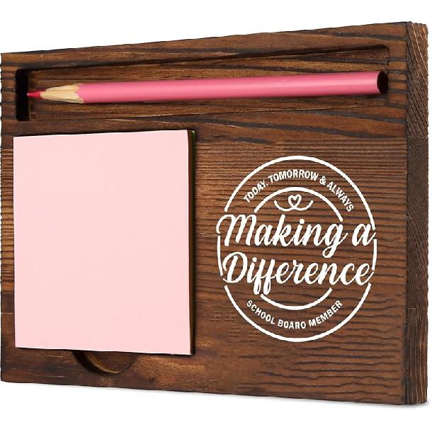 Secretary Difference Maker Self-Stick Note Pad Holder Gift for Administrative Professionals and Office Assistants, Durable and Stylish Desk