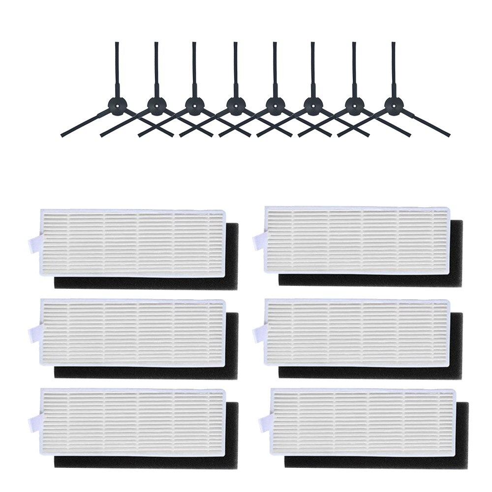 20 шт./компл., высококачественная боковая щетка и фильтр Hepa для Chuwi Ilife A4/ Ecovacs CEN550, запасные части для робота-пылесоса