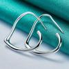 925 Sterling Silver Heart Lover Earrings Hoop Earrings for Women Wedding Engagement Fashion Charm Jewelry