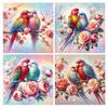 Colored Parrot Diamond Painting Kits Animals Birds Diy Full Drill Mosaic Embroidery Flowers Rhinestone Picture Wall Decor J3975