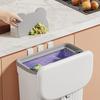 Kitchen Compost Bin Cabinet Door Mounted Trash Can with Lid Under Sink Garbage Storage Solution Plastic Waste Container