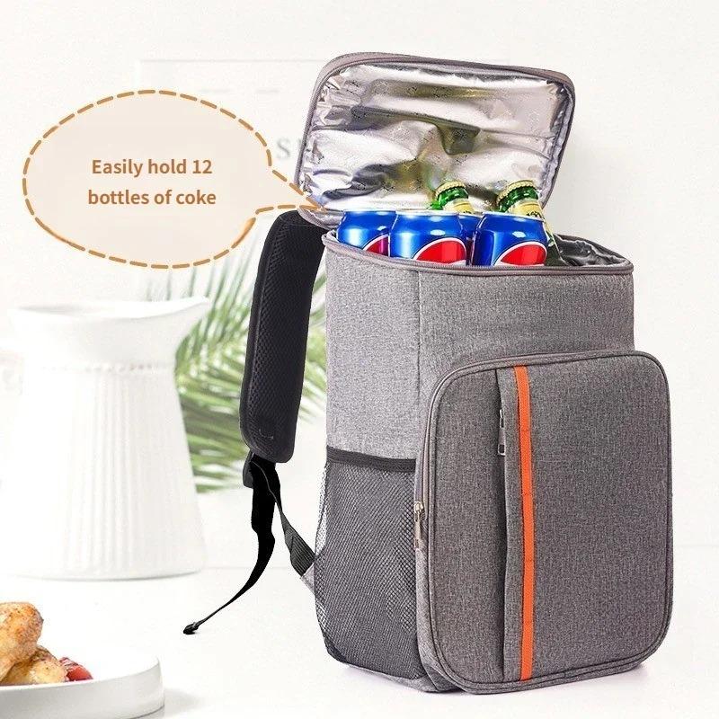Large Capacity Double Shoulder Insulated Bag Durable Oxford Cloth Picnic Camping Sports Backpack for Outdoor Cold Ice Retention