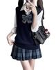 QOOLY Cosplay Uniform JK Halloween High School Girl Junior High School Student Party Long Size S 4-Piece Set, Skirt, Costume, Uniform, Uniform,