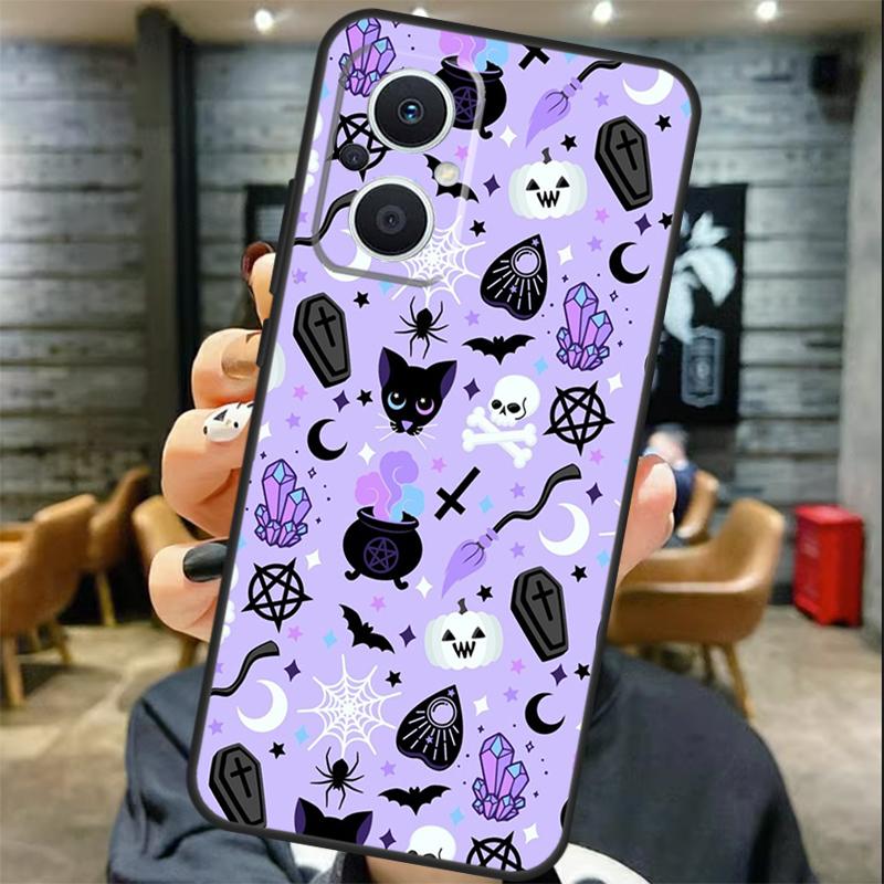 Пастельно-готический ведьминский чехол для OPPO Reno 11 11F 13 12 F 8T 7 8 10 Pro OPPO Find X8 X6 Pro X3 X5 Lite Чехол Coque