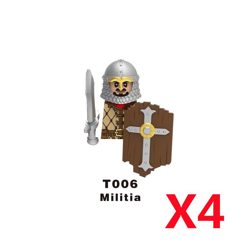 Средневековый Солдат Рыцарь Фигурка MOC Строительный Блок Зеленый Дракон Замок Пехота Орки Пират Римская Кавалерия Оружие Игрушки Подарки D122