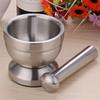 Stainless Steel Mortar and Pestle Garlic Pugging Pot Grain Mill Pepper Grinder Spice Salt Tools for Cooking Seasoning Supplies