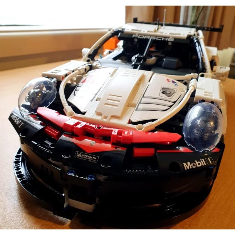Технические характеристики автомобиля Turbo White Cool Sports 911 Bricks совместимы с RSR 42096 1580PCS Модель Строительные наборы для взрослых Подарки Игрушка для мальчиков