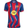 Nike Fan Edition Сезон 25/26 Барселона Третья Гостевая Удобная Футболка с Буквами и Коротким Рукавом для Мужчин FZ1304-432