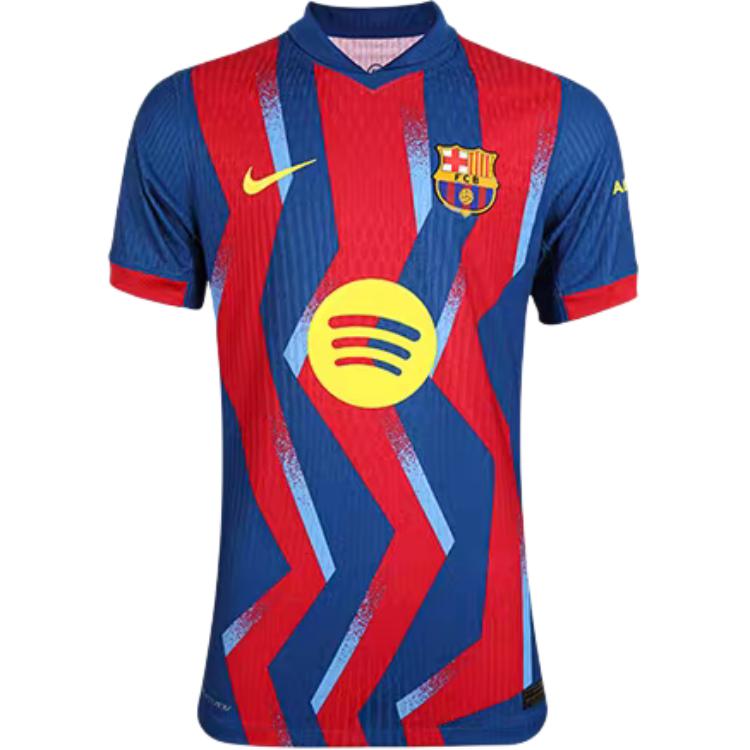 Nike Fan Edition Сезон 25/26 Барселона Третья Гостевая Удобная Футболка с Буквами и Коротким Рукавом для Мужчин FZ1304-432