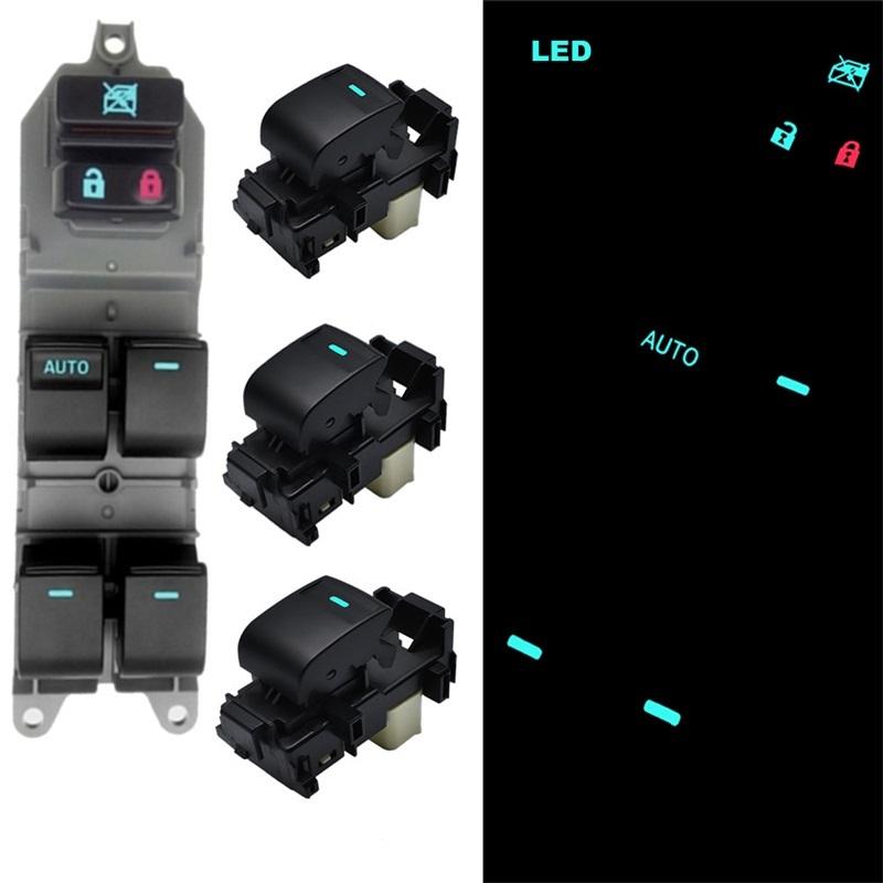 Lighted LED Power Single Window Switch set For Toyota RAV4 RAV 4 Camry Corolla Yaris Cruiser Vios Left driving backlight