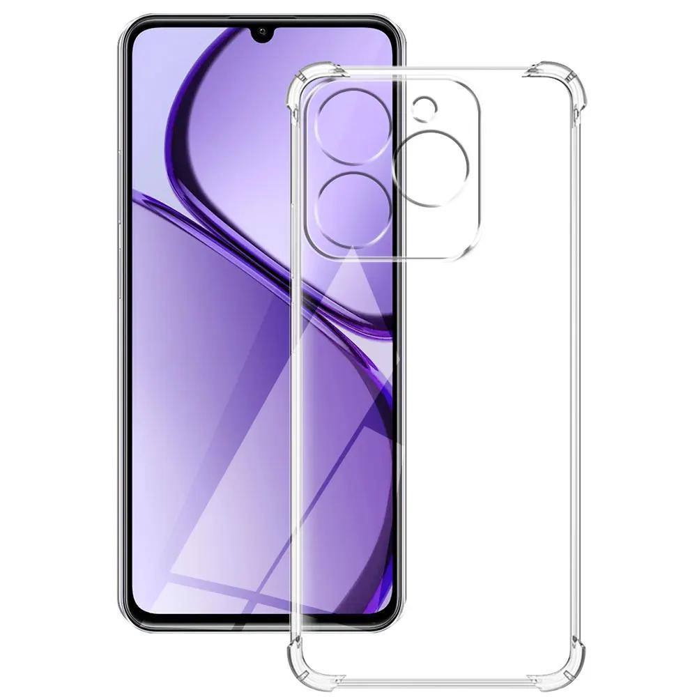 Для Realme C63 4G 5G чехол прозрачный силиконовый мягкий чехол для телефона Realme C61 C63 Narzo N63 прозрачный противоударный защитный чехол для задней панели