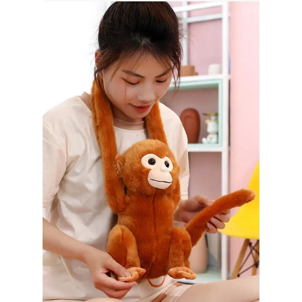 Симпатичная плюшевая игрушка-обезьянка, золотая кукла-обезьянка с длинными руками, высококачественные занавески, наборы украшений, мягкие игрушки