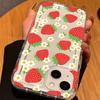 For iPhone 14 Phone Cases Soft TPU Mobile Back Cover with Strawberry Imprinted