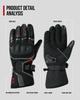 RIDEIRON Motorcycle Smartphone Cold Gloves, Winter, Waterproof, Compatible, Weather, Windproof, Protective, Fleece-Lined, Anti-Slip