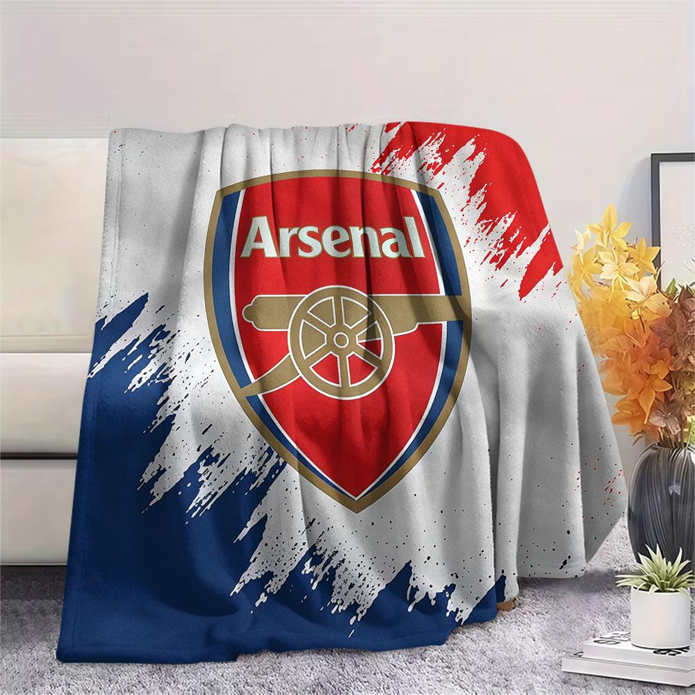 1PC Arsenal F Patterned Flannel Blanket Suitable For All Seasons for Home Decor Warmth and Comfort Gifts Holiday Present