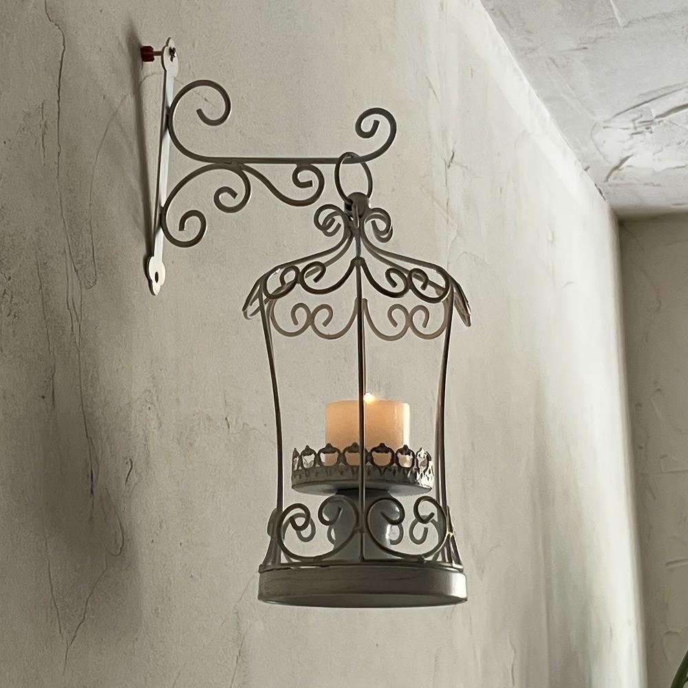 European Style Birdcage Shape Candle Holder Rustic Wall-Mounted Candle Holders Wall Decor Gift