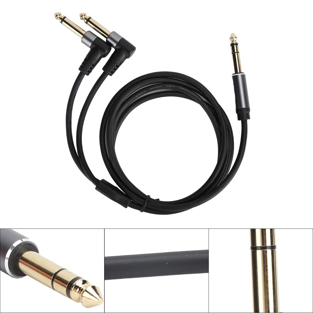 1.5m 4.9ft 6.35mm Stereo to 6.35mm Mono Adapter Cable Male to Male Audio Splitter Cable
