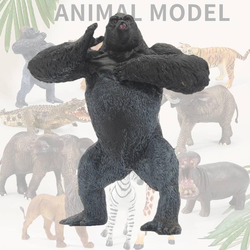 Реалистичная Твердая ПВХ Модель Животного Игрушка Украшение Лев Слон Носорог Тигр