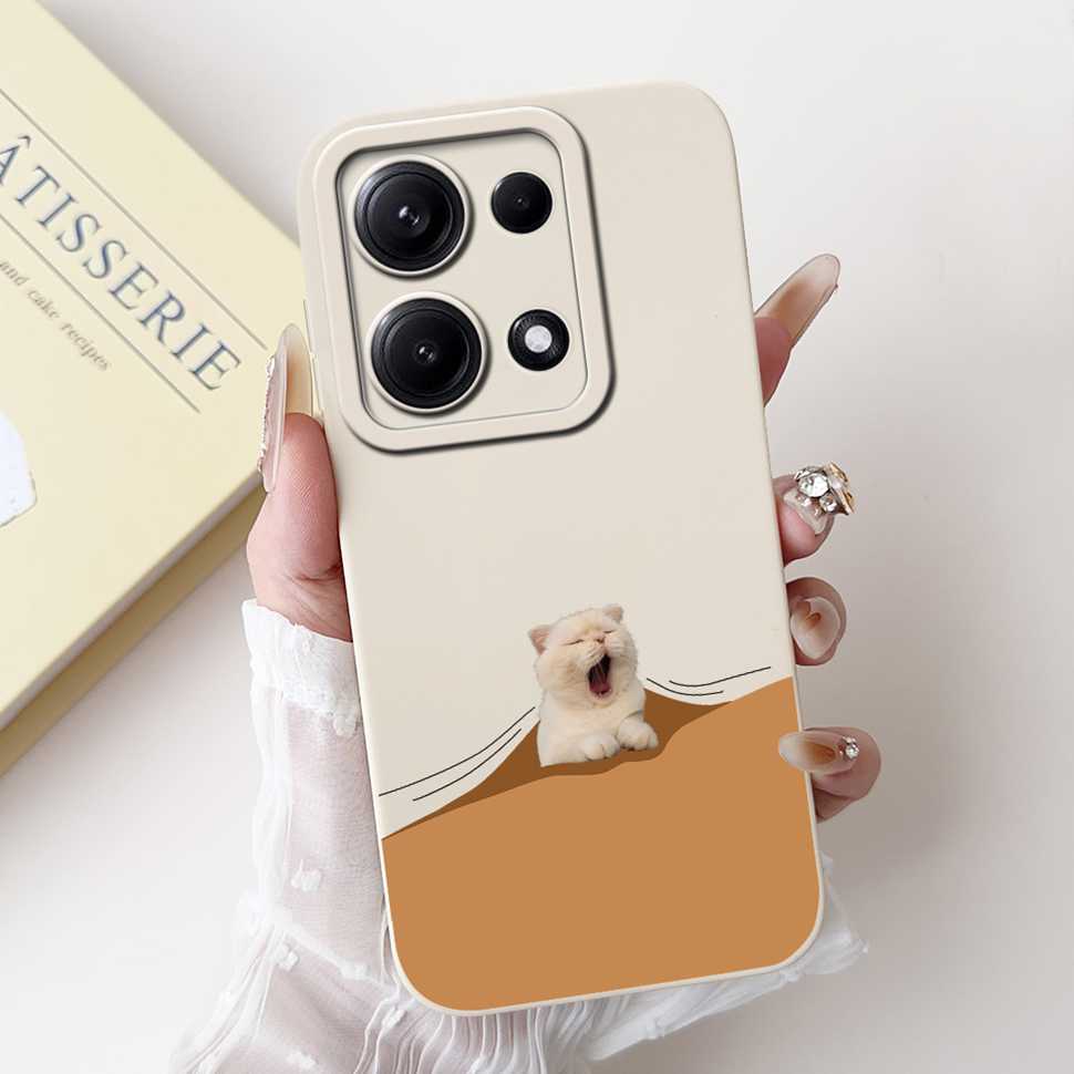 Простой силиконовый чехол для Redmi Note14s 4G Capa Милый панда кролик Ударопрочная задняя крышка для чехла телефона Xiaomi Redmi Note 14S