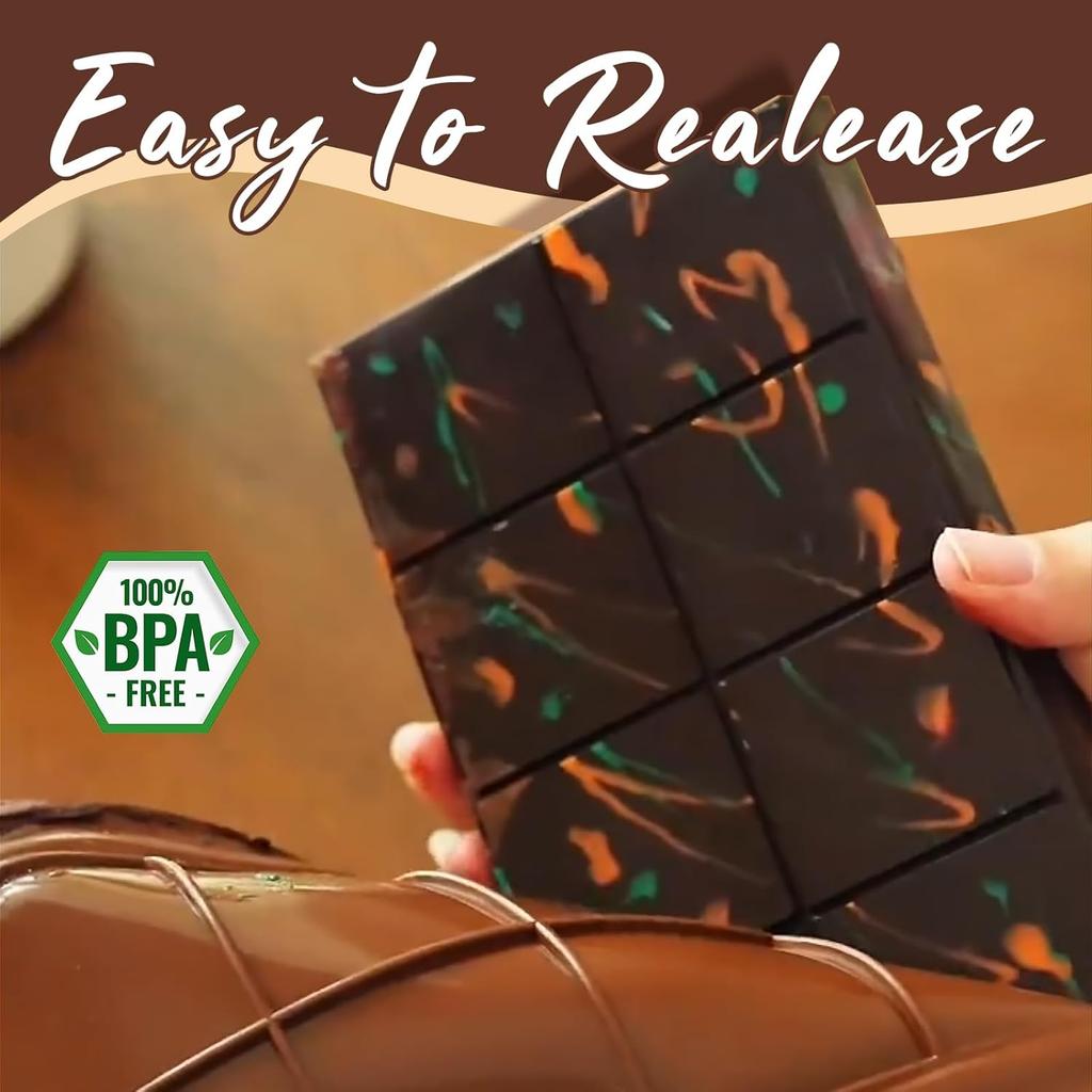 Дубайская форма для шоколада Силиконовая форма для шоколада, глубокая прямоугольная, большая плитка с начинкой