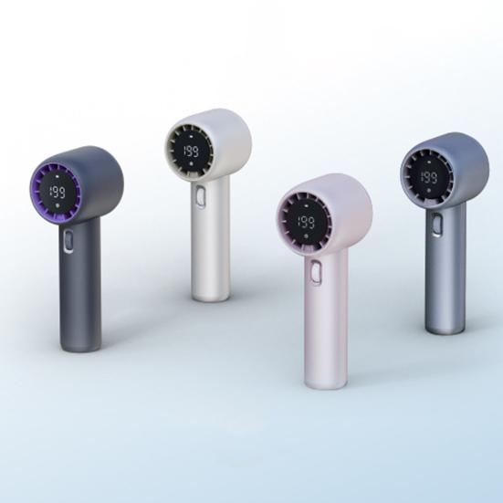 Portable Handheld Fan Adjustable Turbo Mini Fan Digital Display Battery Powered USB Rechargeable Personal Fan