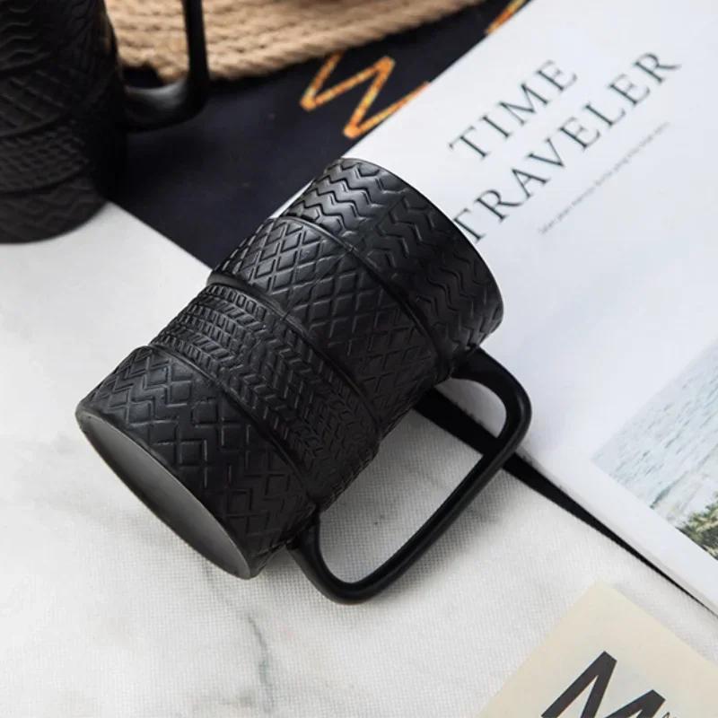 500ML Tire Shaped Ceramic Coffee Mug Office Home Espresso Breakfast Milk Mugs Car Lover Creative Novelty Birthday Gift Water Cup