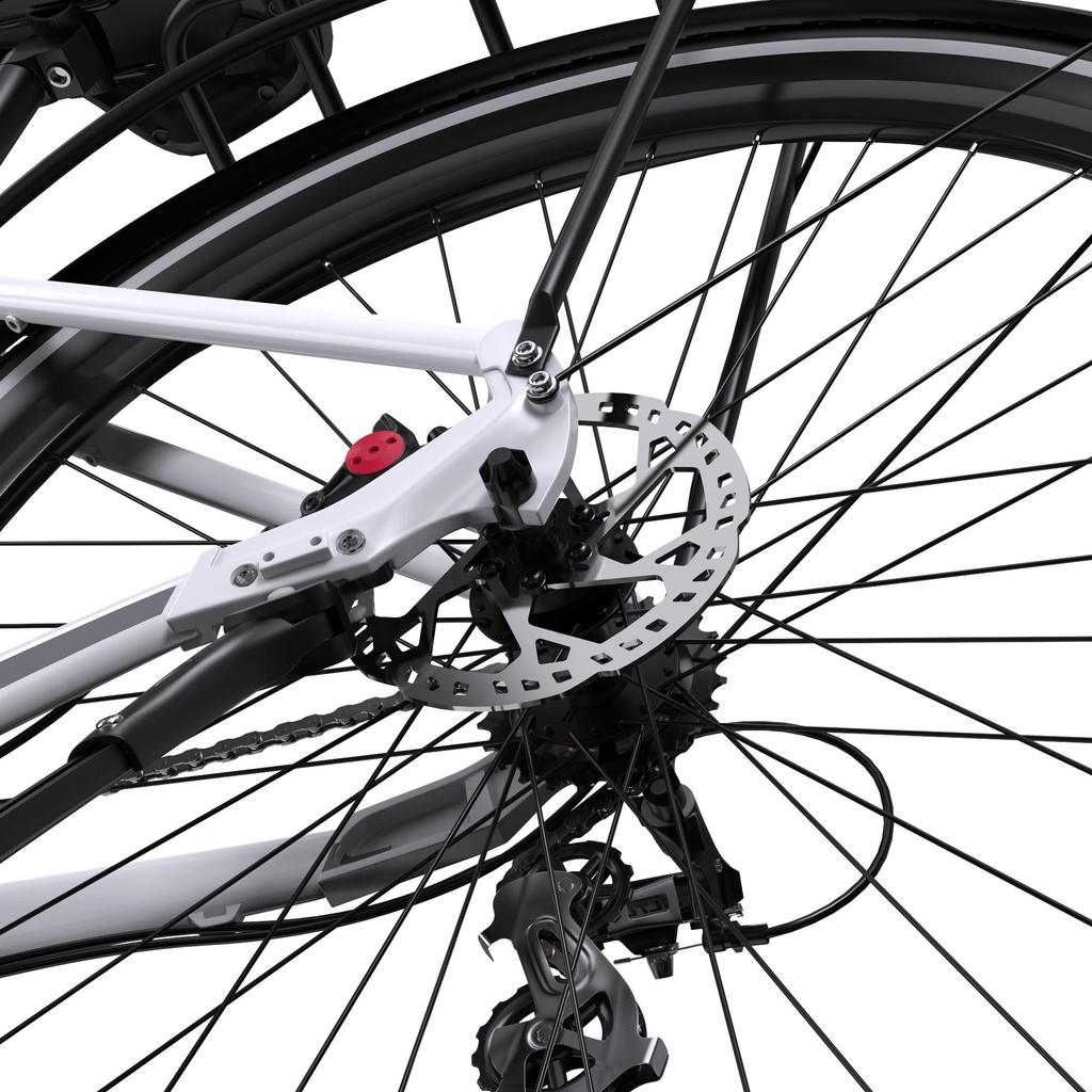 ONESPORT OT07 Electric Bike All-aluminum Alloy Frame 27.5 Inch Commuter Electric Bike BAFANG Mid Motor & 36V 250W 14Ah Battery-White