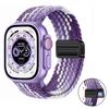Плетеное нейлоновое петлевое ремешок для Apple Watch Ultra 3 2 49 мм 11 10 46 мм 42 мм 9 8 7 45/41 мм Магнитный ремешок iWatch 6 5 SE 44/40 мм Correa
