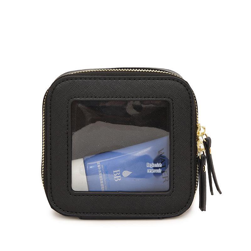 2024 Компактная прозрачная косметичка - Ручная сумка для хранения косметики, жесткий кейс