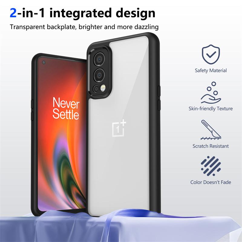 Чехол для Oneplus Nord 2 DN2101 DN2103, гальванизированный силиконовый бампер, противоударная прозрачная задняя крышка, жесткий чехол для телефона для Oneplus Nord 2 Nord2