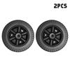 2Pcs Bbq Grill Wheels 6" Oven Accessories 6 Inch Blow Molded Wheel Replacement Barbecue 8-10Mm Hole Backyard Garden Tool Parts