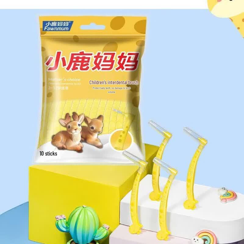 FAWNMUM Children's L-shaped Interdental Floss Sticks