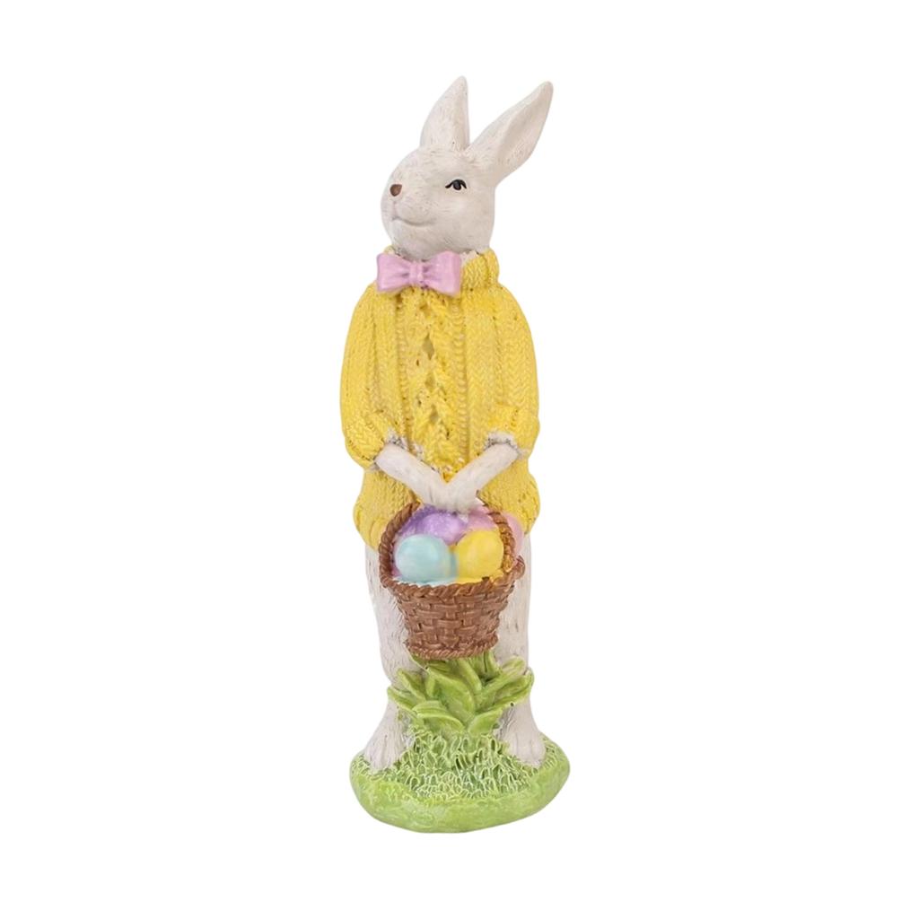 Cute Bunny Figurine, Resin Bunny Decoration, Suitable For Home Desks, Wine Cabinets, Windowsills, Gardens, Balconies.