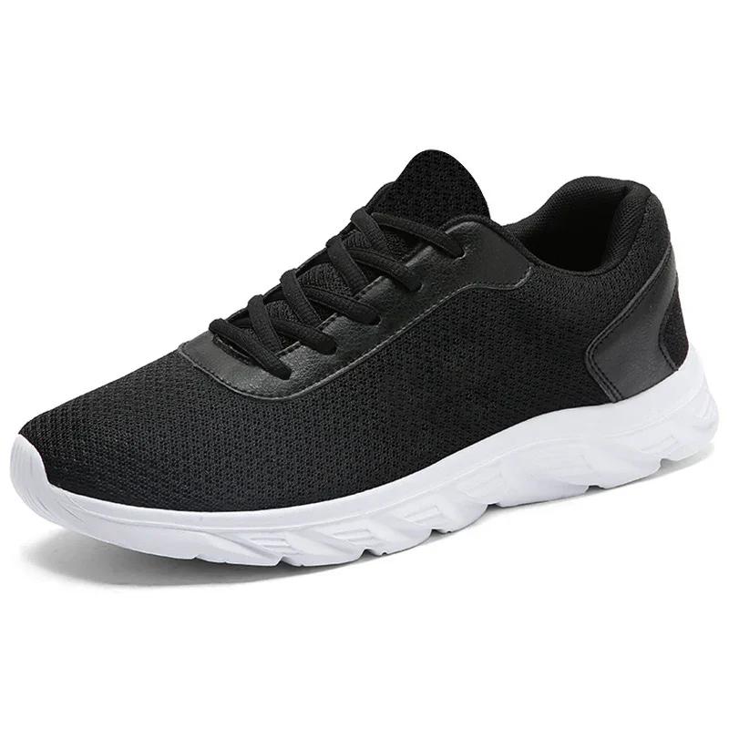 Fashion Black Breathable Casual Shoes for Man Sneakers Men Shoes Footwear Male Soft Flat Walking Shoes Mocassin Zapatillas De Deporte
