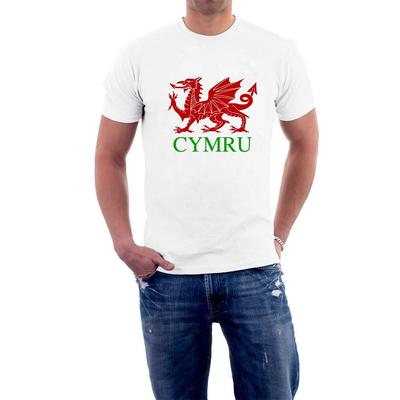 Футболка Уэльс Валлийский Дракон CYMRU Хлопковая Футболка Флаг Регби Футбол Глупые Футболки