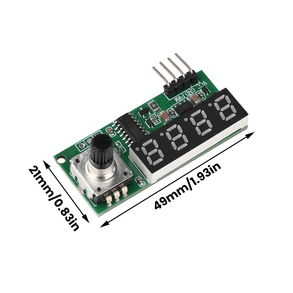 Mini PWM Square Wave Signal Generator Module with Digital Display Adjustable Frequency Duty Ratio Power Off Save for Motor