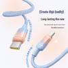120W Super Flash Charge Type-C Data Cable, 6A Compatible with Apple 15/16, Huawei Honor for Car Charging