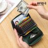 Card Bag Leather Coin Purse Zipper Card Sleeve Female Organ Card Bag Large Capacity