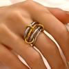 Hot Selling Women's Rings Geometric Stacking Design High-end Ring Niche Jewelry Women