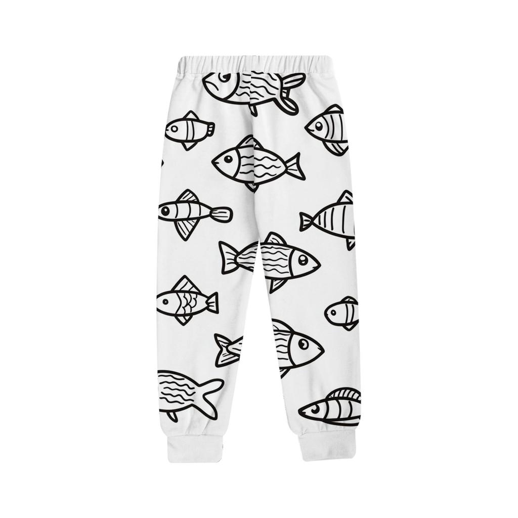 Детские свободные повседневные спортивные брюки с цветным принтом, повседневные брюки