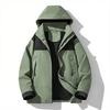 Men's Colorblock Outdoor Jacket Couple's Leisure Sports Mountaineering Camping Loose Coat