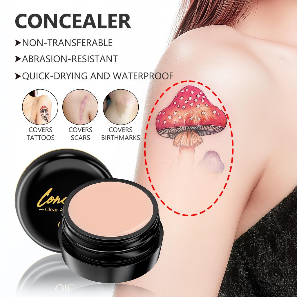 QIC Concealer Covering Tattoo Spots Acne Marks Dark Circles Invisible Pores Concealer Three-color Concealer Plate